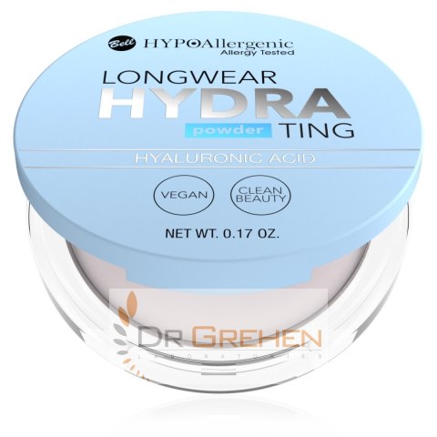 BELL Bell Hypoallergenic Hydrating Longwear Powder Puder z kwasem hialuronowym 1szt BELL Bell Hypoallergenic Hydrating Longwear Powder Puder z kwasem hialuronowym 1szt