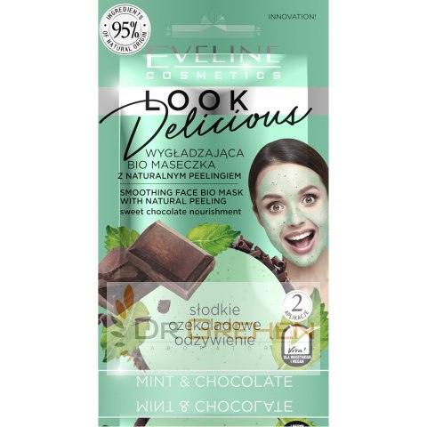 EVELINE Eveline Look Delicious Wygładzająca Bio Maseczka z naturalnym peelingiem - Mint & Chocolate 10ml EVELINE Eveline Look Delicious Wygładzająca Bio Maseczka z naturalnym peelingiem - Mint & Chocolate 10ml