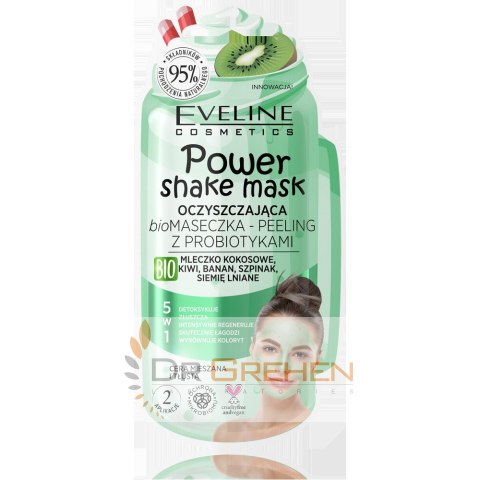 EVELINE Eveline Power Shake Mask Oczyszczająca Bio Maseczka - peeling z probiotykami 5w1 10ml EVELINE Eveline Power Shake Mask Oczyszczająca Bio Maseczka - peeling z probiotykami 5w1 10ml